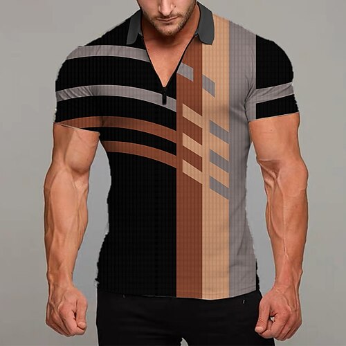 Herre POLO Trøje Golftrøje Zip Polo Grafiske tryk Geometri Aftæpning Blå Kakifarvet udendørs Gade Kort Ærme Lynlås Trykt mønster Tøj Mode Designer Afslappet Åndbart
Herre POLO Trøje Golftrøje Zip Polo Grafiske tryk Geometri Aftæpning Blå Kakifarvet udendørs Gade Kort Ærme Lynlås Trykt mønster Tøj Mode Designer Afslappet Åndbart