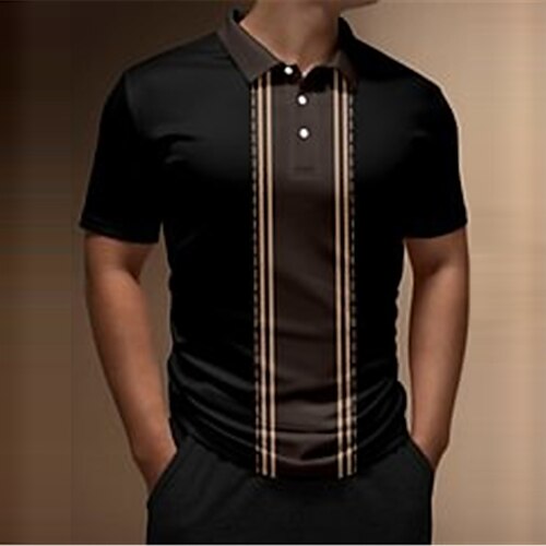 Herre POLO Trøje Golftrøje Grafiske tryk Geometri Aftæpning Brun udendørs Gade Kort Ærme Knap ned Trykt mønster Tøj Mode Designer Afslappet Blødt
Herre POLO Trøje Golftrøje Grafiske tryk Geometri Aftæpning Brun udendørs Gade Kort Ærme Knap ned Trykt mønster Tøj Mode Designer Afslappet Blødt