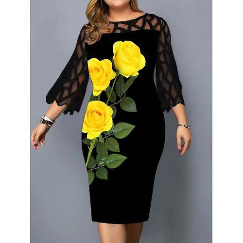 Dame Plusstørrelser Blonde kjole Arbejdskjole Kappe Kjole Blomstret Midikjole Langærmet Net Patchwork Rund hals Mode udendørs Sort Forår Sommer L XL XXL 3XL 4XL
Dame Plusstørrelser Blonde kjole Arbejdskjole Kappe Kjole Blomstret Midikjole Langærmet Net Patchwork Rund hals Mode udendørs Sort Forår Sommer L XL XXL 3XL 4XL