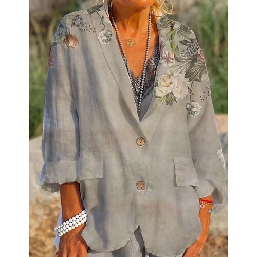 Dame Blazer Feriereise Knapp Blomstret Enkel Løstsittende Yttertøy Langermet Vår Gul S
Dame Blazer Feriereise Knapp Blomstret Enkel Løstsittende Yttertøy Langermet Vår Gul S