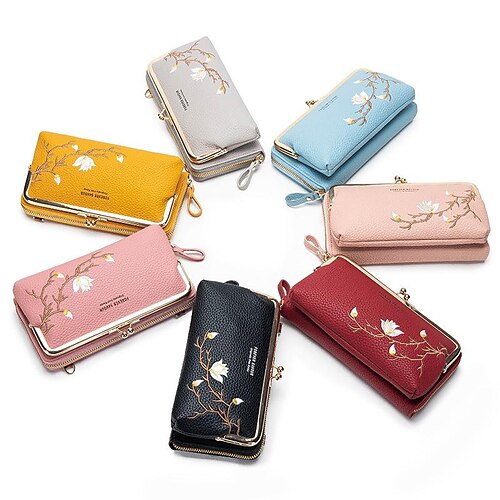 Per donna A portafoglio Portamonete Sacchetto del telefono mobile Portafoglio porta carte di credito pelle sintetica Esterno Giornaliero Massima capacità Impermeabile Traspirante Fiore decorativo 4
Per donna A portafoglio Portamonete Sacchetto del telefono mobile Portafoglio porta carte di credito pelle sintetica Esterno Giornaliero Massima capacità Impermeabile Traspirante Fiore decorativo 4