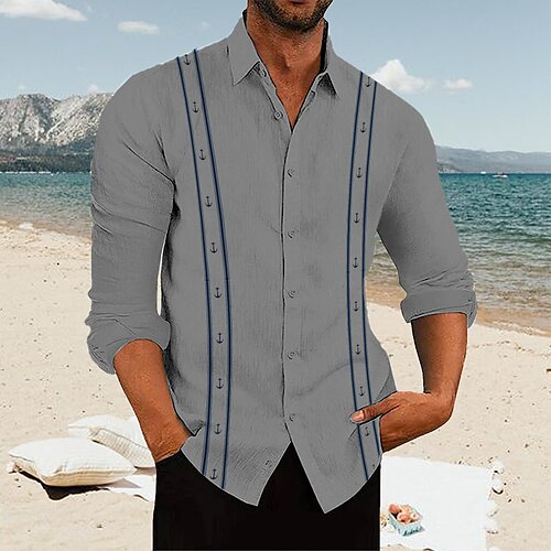 Per uomo camicia di lino Camicia estiva Camicia da spiaggia Bianco Blu Cachi Manica lunga Stampe astratte Collo ripiegabile Primavera estate Informale Giornaliero Abbigliamento Stampa
Per uomo camicia di lino Camicia estiva Camicia da spiaggia Bianco Blu Cachi Manica lunga Stampe astratte Collo ripiegabile Primavera estate Informale Giornaliero Abbigliamento Stampa