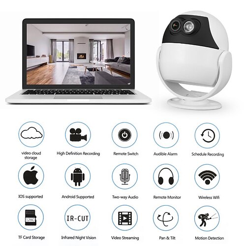 TY-04 Caméra IP 1080P (1920×1080) Ampoule Wi-Fi Accès à Distance Détection d'alarme Intérieur Extérieur Soutien
TY-04 Caméra IP 1080P (1920×1080) Ampoule Wi-Fi Accès à Distance Détection d'alarme Intérieur Extérieur Soutien