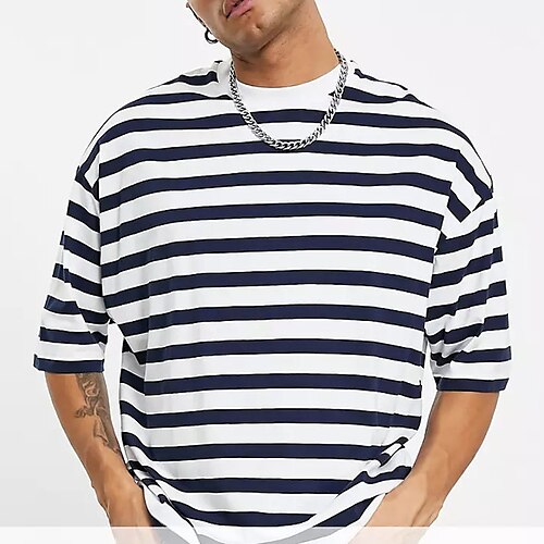 Herre Stripete T-skjorte T-skjorte Stribe Crew-hals Gate Feriereise Kort Erme Klær Designer Grunnleggende Moderne Moderne
Herre Stripete T-skjorte T-skjorte Stribe Crew-hals Gate Feriereise Kort Erme Klær Designer Grunnleggende Moderne Moderne