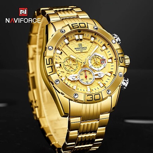 Naviforce mode montres pour hommes luxe original classique horloge à quartz analogique chronographe sport étanche acier bande montre-bracelet
Naviforce mode montres pour hommes luxe original classique horloge à quartz analogique chronographe sport étanche acier bande montre-bracelet