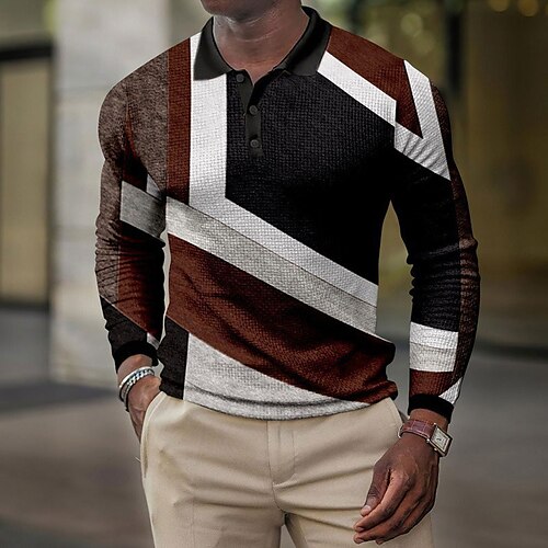 Per uomo POLO Camicia da golf Golf Polo a nido d'ape Stampe astratte Geometria Collo ripiegabile Vino Esterno Strada Manica lunga Bottone giù Stampa Abbigliamento Di tendenza Streetwear Originale
Per uomo POLO Camicia da golf Golf Polo a nido d'ape Stampe astratte Geometria Collo ripiegabile Vino Esterno Strada Manica lunga Bottone giù Stampa Abbigliamento Di tendenza Streetwear Originale