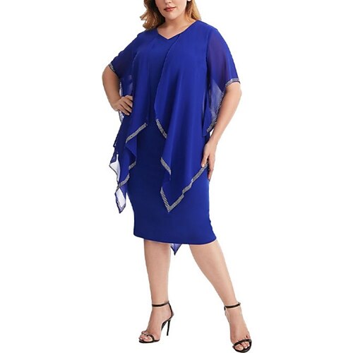 Linjeform Kjole til brudens mor Fest Glitrende V-hals Knelengde Chiffon Halvlange ermer med Paljett Ruchiing 2023
Linjeform Kjole til brudens mor Fest Glitrende V-hals Knelengde Chiffon Halvlange ermer med Paljett Ruchiing 2023