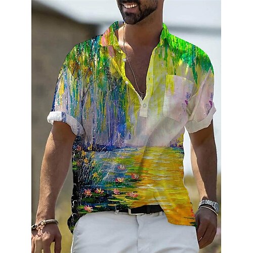 Hombre Camisa camisa hawaiana Estampados Cuadro al Óleo Cuello Vuelto Amarillo Casual Festivos Manga Corta Abotonar Estampado Ropa Tropical Moda Ropa de calle Hawaiano
Hombre Camisa camisa hawaiana Estampados Cuadro al Óleo Cuello Vuelto Amarillo Casual Festivos Manga Corta Abotonar Estampado Ropa Tropical Moda Ropa de calle Hawaiano