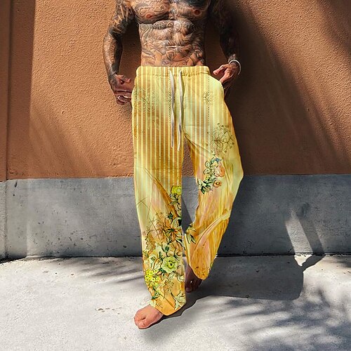 Per uomo Pantaloni Pantaloni estivi Pantaloni da spiaggia A cordoncino Vita elastica Gamba dritta Banda Stampe astratte Floreale Comfort Informale Giornaliero Per eventi Streetwear Originale Giallo
Per uomo Pantaloni Pantaloni estivi Pantaloni da spiaggia A cordoncino Vita elastica Gamba dritta Banda Stampe astratte Floreale Comfort Informale Giornaliero Per eventi Streetwear Originale Giallo