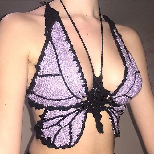 Women's Swimwear Cover Up Normal Swimsuit Knitting Butterfly White Purple Bathing Suits Sports Summer
Women's Swimwear Cover Up Normal Swimsuit Knitting Butterfly White Purple Bathing Suits Sports Summer