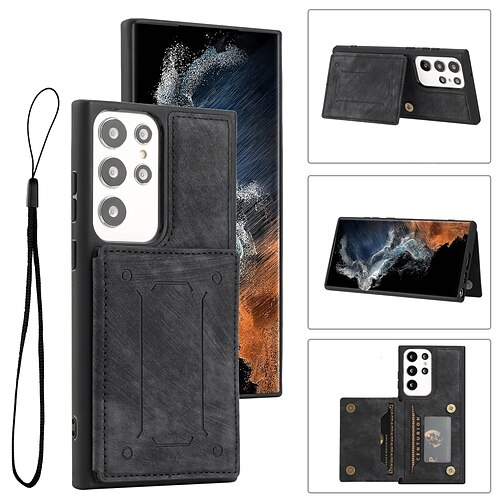telefon Etui Til Samsung Galaxy Bagcover S23 S22 S21 S20 Plus Ultra Støvsikker med håndledsstrop Stødsikker Ensfarvet TPU PU Læder
telefon Etui Til Samsung Galaxy Bagcover S23 S22 S21 S20 Plus Ultra Støvsikker med håndledsstrop Stødsikker Ensfarvet TPU PU Læder