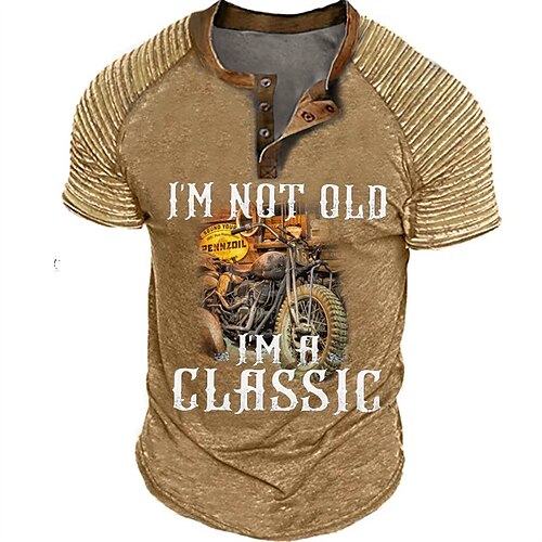 Herre Henley-skjorte Raglan T-shirt Grafisk Farveblok Motorcykel Henley Tøj 3D-udskrivning udendørs Afslappet Kortærmet Krøllede Folder Patchwork Mode Designer Bekvem
Herre Henley-skjorte Raglan T-shirt Grafisk Farveblok Motorcykel Henley Tøj 3D-udskrivning udendørs Afslappet Kortærmet Krøllede Folder Patchwork Mode Designer Bekvem