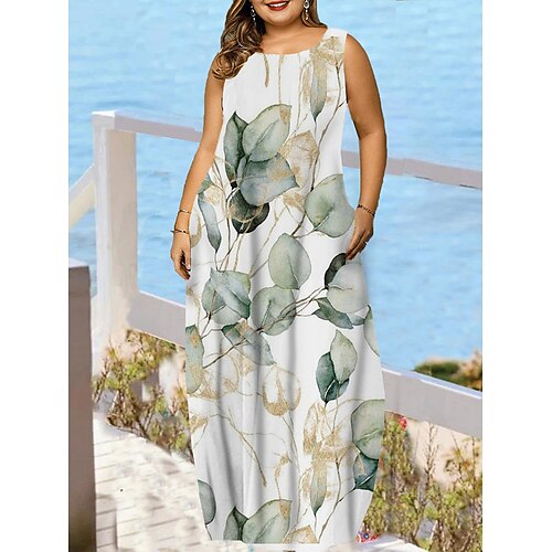 Per donna Plus Size Abito casual Pop art A foglia Abito lungo Abito lungo Senza maniche Tasche Stampa Girocollo Di tendenza Giornaliero Bianco Verde chiaro Estate Primavera L XL XXL 3XL 4XL
Per donna Plus Size Abito casual Pop art A foglia Abito lungo Abito lungo Senza maniche Tasche Stampa Girocollo Di tendenza Giornaliero Bianco Verde chiaro Estate Primavera L XL XXL 3XL 4XL