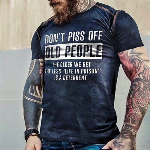 Herre T-shirt T-Shirts Grafisk Bogstaver Rund hals Tøj 3D-udskrivning udendørs Afslappet Kortærmet Trykt mønster Årgang Mode Designer
Herre T-shirt T-Shirts Grafisk Bogstaver Rund hals Tøj 3D-udskrivning udendørs Afslappet Kortærmet Trykt mønster Årgang Mode Designer