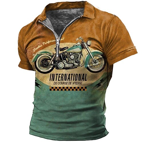 Herre POLO Trøje Zip Polo Golftrøje Grafiske tryk Årgang Motorcykel Aftæpning Gul udendørs Gade Kort Ærme Lynlås Trykt mønster Tøj Mode Designer Afslappet Åndbart
Herre POLO Trøje Zip Polo Golftrøje Grafiske tryk Årgang Motorcykel Aftæpning Gul udendørs Gade Kort Ærme Lynlås Trykt mønster Tøj Mode Designer Afslappet Åndbart