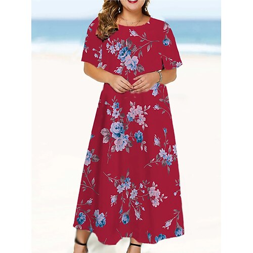 Dame Plusstørrelser Hverdagskjole Blomstret Lang kjole Maxikjole Kortærmet Trykt mønster Rund hals Mode udendørs Hvid Rød Sommer Forår L XL XXL 3XL 4XL
Dame Plusstørrelser Hverdagskjole Blomstret Lang kjole Maxikjole Kortærmet Trykt mønster Rund hals Mode udendørs Hvid Rød Sommer Forår L XL XXL 3XL 4XL
