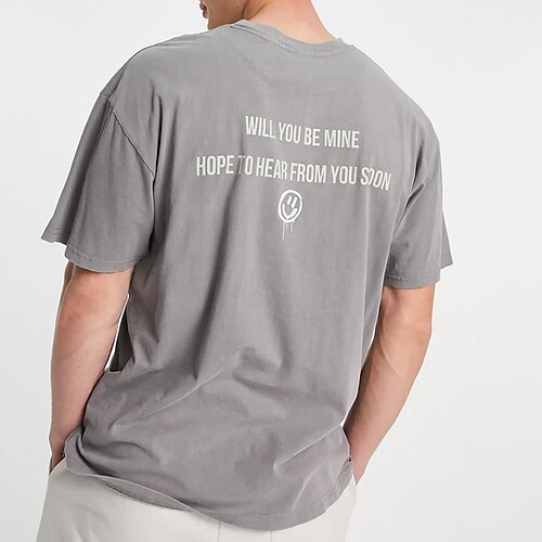 Herre Store størrelser Big Tall T skjorte T-skjorter Crewneck Grå Kort Erme utendørs Ut på byen Trykt mønster Bokstaver Klær Bomullsblanding Gatemote Stilfull Fritid
Herre Store størrelser Big Tall T skjorte T-skjorter Crewneck Grå Kort Erme utendørs Ut på byen Trykt mønster Bokstaver Klær Bomullsblanding Gatemote Stilfull Fritid