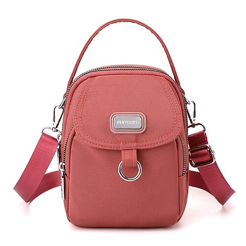 Per donna Borsetta Borsa a tracolla Sacchetto del telefono mobile Nylon Giornaliero Cerniera Impermeabile Duraturo Tinta unica Nero Rosa Azzurro cielo
Per donna Borsetta Borsa a tracolla Sacchetto del telefono mobile Nylon Giornaliero Cerniera Impermeabile Duraturo Tinta unica Nero Rosa Azzurro cielo