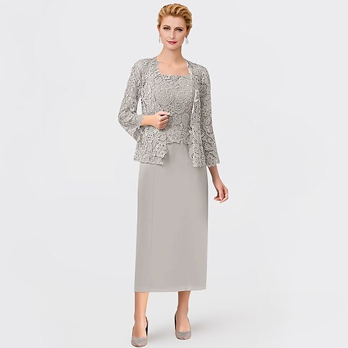 Todelt Kjole til brudens mor Formell Bryllupsgjest Elegant Firkantet hals Ankellengde Chiffon Blonder Ermeløs Innpakking inkludert med Appliqué 2023
Todelt Kjole til brudens mor Formell Bryllupsgjest Elegant Firkantet hals Ankellengde Chiffon Blonder Ermeløs Innpakking inkludert med Appliqué 2023