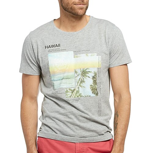 Herre Store størrelser Big Tall T skjorte T-skjorter Crewneck Grå Kort Erme utendørs Ut på byen Trykt mønster Kokosnøttre Klær Bomullsblanding Gatemote Stilfull Fritid
Herre Store størrelser Big Tall T skjorte T-skjorter Crewneck Grå Kort Erme utendørs Ut på byen Trykt mønster Kokosnøttre Klær Bomullsblanding Gatemote Stilfull Fritid