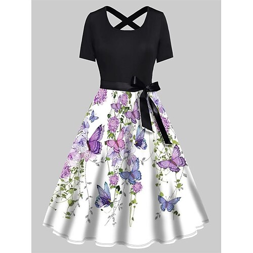 Dame Elegant Retrorød Vintage kjole Midikjole Daglig Ferie Sløjfer Trykt mønster Blomstret Firkantet hals Kortærmet Regulær Sommer Forår 2023 Hvid S M L XL
Dame Elegant Retrorød Vintage kjole Midikjole Daglig Ferie Sløjfer Trykt mønster Blomstret Firkantet hals Kortærmet Regulær Sommer Forår 2023 Hvid S M L XL