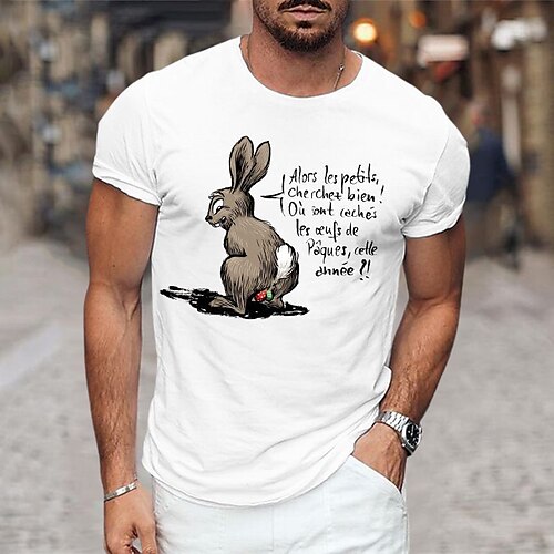 Herre T-shirt Grafiske T-shirts Cool skjorte Kanin Grafiske tryk God påske Rund hals Varm Stempling Ferie Afslappet / Hverdag Kort Ærme Trykt mønster Tøj Mode Designer Basale
Herre T-shirt Grafiske T-shirts Cool skjorte Kanin Grafiske tryk God påske Rund hals Varm Stempling Ferie Afslappet / Hverdag Kort Ærme Trykt mønster Tøj Mode Designer Basale