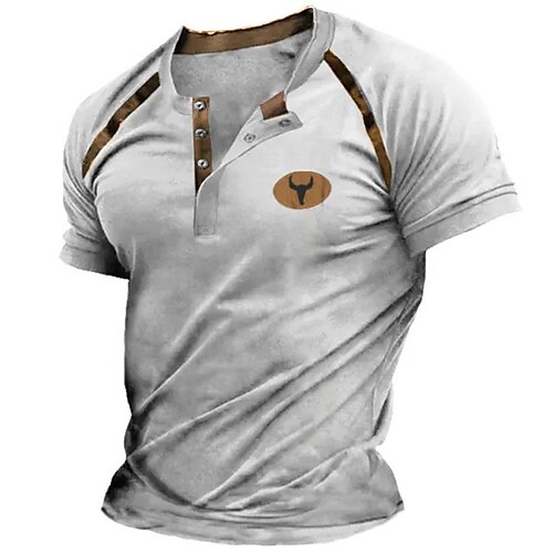 Herre Henly-skjorte Raglan T-skjorte Grafisk Ku Henley Klær 3D-utskrift utendørs Daglig Kortermet Lapper Knapp ned Mote Designer Bekvem
Herre Henly-skjorte Raglan T-skjorte Grafisk Ku Henley Klær 3D-utskrift utendørs Daglig Kortermet Lapper Knapp ned Mote Designer Bekvem
