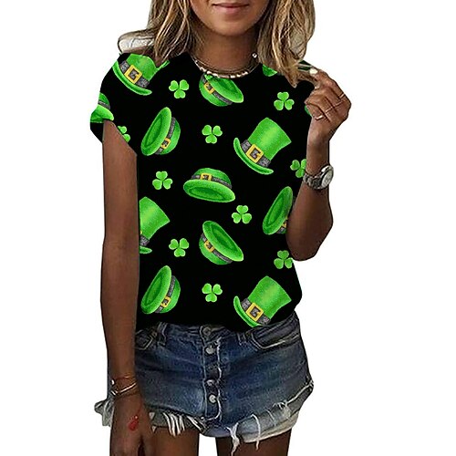 Damen T Shirt Schwarz Weiß Hellgrün Blatt Bedruckt Langarm Festtage Wochenende St. Patricks Day Rundhalsausschnitt Standard Blume Farbe S
Damen T Shirt Schwarz Weiß Hellgrün Blatt Bedruckt Langarm Festtage Wochenende St. Patricks Day Rundhalsausschnitt Standard Blume Farbe S