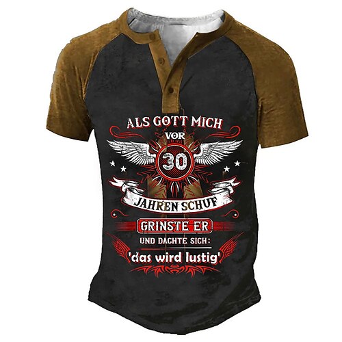 Herre Henley-skjorte Raglan T-shirt Grafisk Farveblok Bogstaver Vinger Henley Tøj 3D-udskrivning udendørs Afslappet Kortærmet Patchwork Knap ned Mode Designer Bekvem
Herre Henley-skjorte Raglan T-shirt Grafisk Farveblok Bogstaver Vinger Henley Tøj 3D-udskrivning udendørs Afslappet Kortærmet Patchwork Knap ned Mode Designer Bekvem
