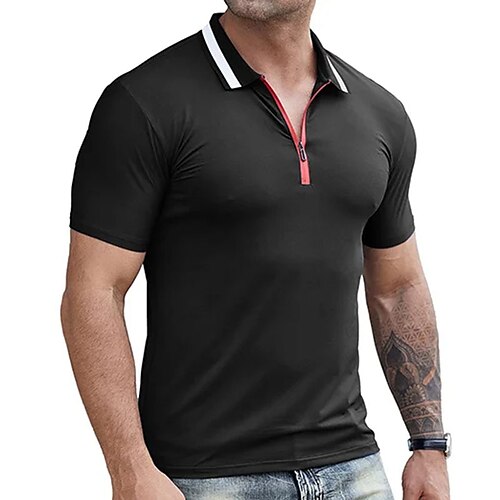 Herre Zip Polo Golf skjorte Sport Trening Knaphul Quarter Zip Kortermet Mote Muskel عادي Sport Quarter Zip Sommer Vår Svart Zip Polo
Herre Zip Polo Golf skjorte Sport Trening Knaphul Quarter Zip Kortermet Mote Muskel عادي Sport Quarter Zip Sommer Vår Svart Zip Polo