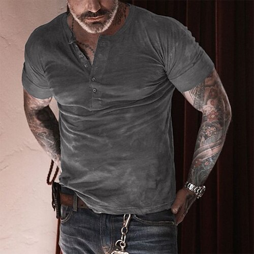 Herre T skjorte Henly-skjorte Kul skjorte عادي Henley Gate Feriereise Kort Erme Klær Designer Grunnleggende Moderne Moderne
Herre T skjorte Henly-skjorte Kul skjorte عادي Henley Gate Feriereise Kort Erme Klær Designer Grunnleggende Moderne Moderne