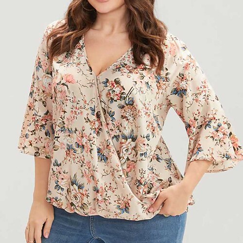 Chemise Chemisier Femme Kaki Floral Imprimer Manches 3/4 Casual Vacances basique Col V Normal Standard Fleur Grande Taille M
Chemise Chemisier Femme Kaki Floral Imprimer Manches 3/4 Casual Vacances basique Col V Normal Standard Fleur Grande Taille M