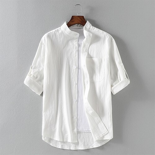 Per uomo camicia di lino Camicia estiva Camicia da spiaggia Nero Bianco Verde militare Semplice / Solido Colletto alla coreana Primavera estate Hawaiano Abbigliamento
Per uomo camicia di lino Camicia estiva Camicia da spiaggia Nero Bianco Verde militare Semplice / Solido Colletto alla coreana Primavera estate Hawaiano Abbigliamento
