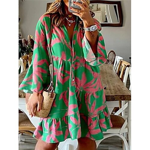 Dame Plusstørrelser Hverdagskjole A Linje Kjole Blad Midikjole Langærmet Trykt mønster V-hals Mode Daglig Grøn Sommer Forår L XL XXL 3XL
Dame Plusstørrelser Hverdagskjole A Linje Kjole Blad Midikjole Langærmet Trykt mønster V-hals Mode Daglig Grøn Sommer Forår L XL XXL 3XL