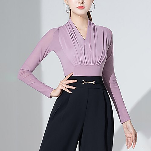Latindans Ballroom-dans Trikot / Heldraktskostymer Ruchiing Ren Farge Tvinning Dame Ytelse Trening Langermet Høy Polyester
Latindans Ballroom-dans Trikot / Heldraktskostymer Ruchiing Ren Farge Tvinning Dame Ytelse Trening Langermet Høy Polyester