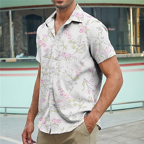 Hombre Camisa Floral Estampados Cuello Vuelto Rosa Verde Trébol Calle Casual Mangas cortas Abotonar Estampado Ropa Moda Ropa de calle Design Suave
Hombre Camisa Floral Estampados Cuello Vuelto Rosa Verde Trébol Calle Casual Mangas cortas Abotonar Estampado Ropa Moda Ropa de calle Design Suave