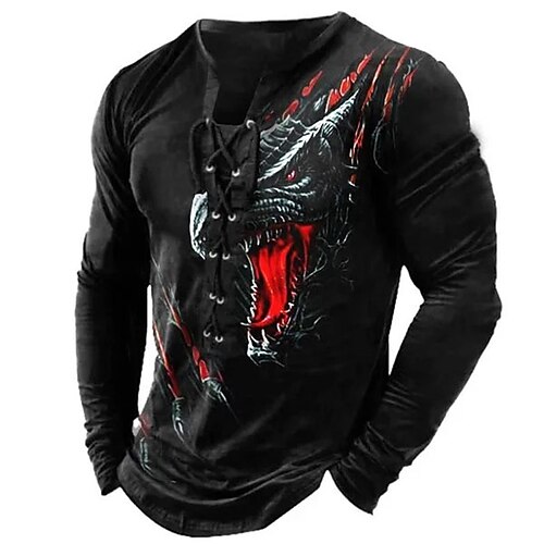 Herre T-shirt T-Shirts Grafisk Dyr Krave Tøj 3D-udskrivning Afslappet Daglig Langærmet Blondér Trykt mønster Mode Designer Bekvem
Herre T-shirt T-Shirts Grafisk Dyr Krave Tøj 3D-udskrivning Afslappet Daglig Langærmet Blondér Trykt mønster Mode Designer Bekvem