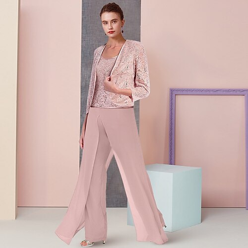Pantalone Abito 3 pezzi Abito da cerimonia per signora Formale Invitati del matrimonio Taglia forte Elegante Girocollo Lungo Chiffon Di pizzo Senza maniche con Lustrini 2023
Pantalone Abito 3 pezzi Abito da cerimonia per signora Formale Invitati del matrimonio Taglia forte Elegante Girocollo Lungo Chiffon Di pizzo Senza maniche con Lustrini 2023