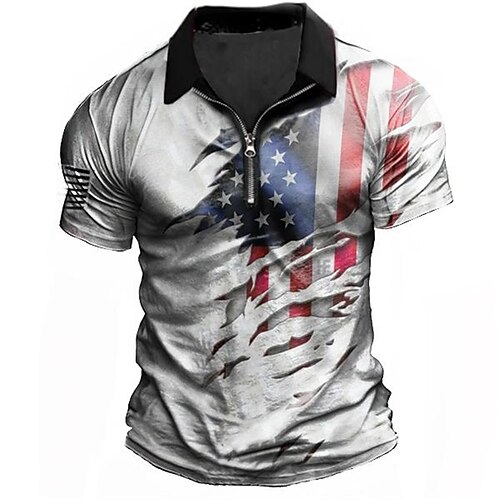 Per uomo POLO Polo con zip Camicia da golf Golf Stampe astratte Bandiera americana Collo ripiegabile Grigio Esterno Strada Maniche corte Cerniera Stampa Abbigliamento Di tendenza Originale Informale
Per uomo POLO Polo con zip Camicia da golf Golf Stampe astratte Bandiera americana Collo ripiegabile Grigio Esterno Strada Maniche corte Cerniera Stampa Abbigliamento Di tendenza Originale Informale