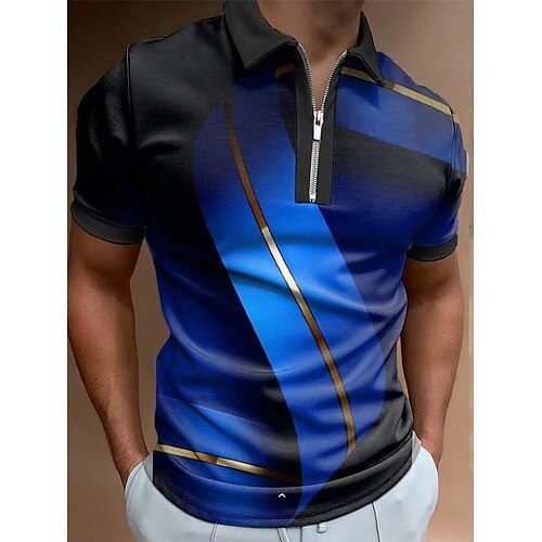 Herre POLO Trøje Zip Polo Golftrøje Farveblok Hældning Grafiske tryk Geometri Aftæpning Blå Lilla udendørs Gade Kort Ærme Lynlås Trykt mønster Tøj Mode Designer Afslappet Åndbart
Herre POLO Trøje Zip Polo Golftrøje Farveblok Hældning Grafiske tryk Geometri Aftæpning Blå Lilla udendørs Gade Kort Ærme Lynlås Trykt mønster Tøj Mode Designer Afslappet Åndbart