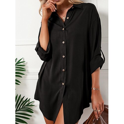abito t-shirt da donna abito casual mini abito all'aperto vacanza quotidiana poliestere basic classico colletto della camicia bottoni manica lunga estate primavera autunno 2023 vestibilità ampia
abito t-shirt da donna abito casual mini abito all'aperto vacanza quotidiana poliestere basic classico colletto della camicia bottoni manica lunga estate primavera autunno 2023 vestibilità ampia