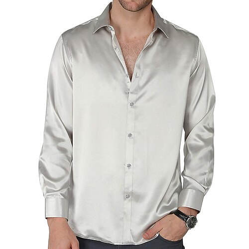 Per uomo Camicia Camicia con bottoni Camicia in raso di seta Maglietta informale Nero Blu Verde Grigio Manica lunga Liscio Bavero Strada Da mare Di base Abbigliamento Di tendenza Comodo Hawaiano
Per uomo Camicia Camicia con bottoni Camicia in raso di seta Maglietta informale Nero Blu Verde Grigio Manica lunga Liscio Bavero Strada Da mare Di base Abbigliamento Di tendenza Comodo Hawaiano