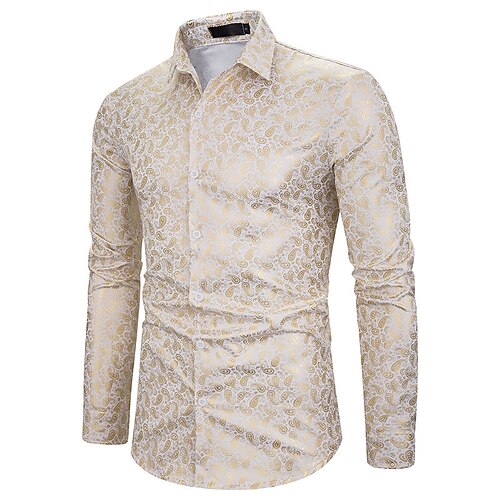 Per uomo Festa Informale Camicia Standard Manica lunga Bavero Stampe Misto cotone Bianco Oro 2023
Per uomo Festa Informale Camicia Standard Manica lunga Bavero Stampe Misto cotone Bianco Oro 2023