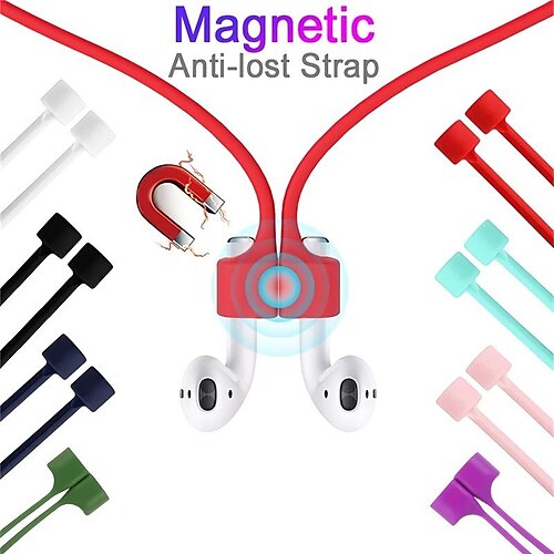 1 stk magnetiske anti-tabte stropper til airpods, farverig blød silikone sportsnøre, nakkesnor
1 stk magnetiske anti-tabte stropper til airpods, farverig blød silikone sportsnøre, nakkesnor