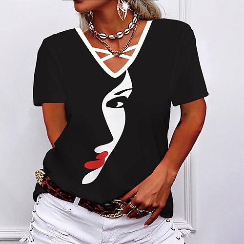 Mujer Camiseta Negro Blanco Azul Piscina Graphic Mariposa Estampado Manga Corta Diario Fin de semana Básico Escote en Pico Regular Abstracto Retrato Pintura S
Mujer Camiseta Negro Blanco Azul Piscina Graphic Mariposa Estampado Manga Corta Diario Fin de semana Básico Escote en Pico Regular Abstracto Retrato Pintura S