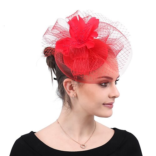 fascinators polyester Bryllup Kentucky Derby Elegant Retro Rød Med Fjær Tyll Hodeplagg Hodeplagg
fascinators polyester Bryllup Kentucky Derby Elegant Retro Rød Med Fjær Tyll Hodeplagg Hodeplagg