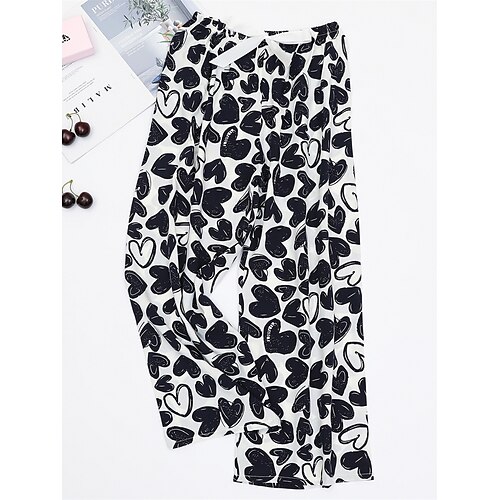 Dame Loungewear Underdele Hjerte Geometrisk Afslappet Komfort Blødt Hjem Daglig Ferierejse Rayon Åndbart Bukse Elastisk Talje Sommer Forår Sort Hvid
Dame Loungewear Underdele Hjerte Geometrisk Afslappet Komfort Blødt Hjem Daglig Ferierejse Rayon Åndbart Bukse Elastisk Talje Sommer Forår Sort Hvid