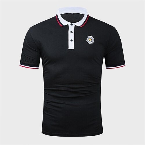 Herre POLO T-skjorte Golf skjorte Avslappet Ferie Klassisk Kort Erme Mote Grunnleggende Grafisk Blomst Knapp Sommer Normal Svart POLO T-skjorte
Herre POLO T-skjorte Golf skjorte Avslappet Ferie Klassisk Kort Erme Mote Grunnleggende Grafisk Blomst Knapp Sommer Normal Svart POLO T-skjorte