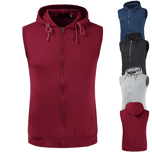 Herre Singleter Vest topp Underskjorte Ermeløs skjorte Helfarge Med hette Avslappet Daglig Ermeløs Glidelås Klær Sport Mote Lettvekt Stor og høy
Herre Singleter Vest topp Underskjorte Ermeløs skjorte Helfarge Med hette Avslappet Daglig Ermeløs Glidelås Klær Sport Mote Lettvekt Stor og høy