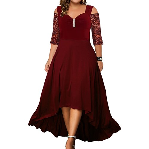 Per donna Plus Size Vestito da festa Vestito svasato Abito formale Tinta unica Vestito longuette Mezza manica Pizzo più alto basso A V Di tendenza Feste Vino Estate Primavera L XL XXL 3XL 4XL
Per donna Plus Size Vestito da festa Vestito svasato Abito formale Tinta unica Vestito longuette Mezza manica Pizzo più alto basso A V Di tendenza Feste Vino Estate Primavera L XL XXL 3XL 4XL